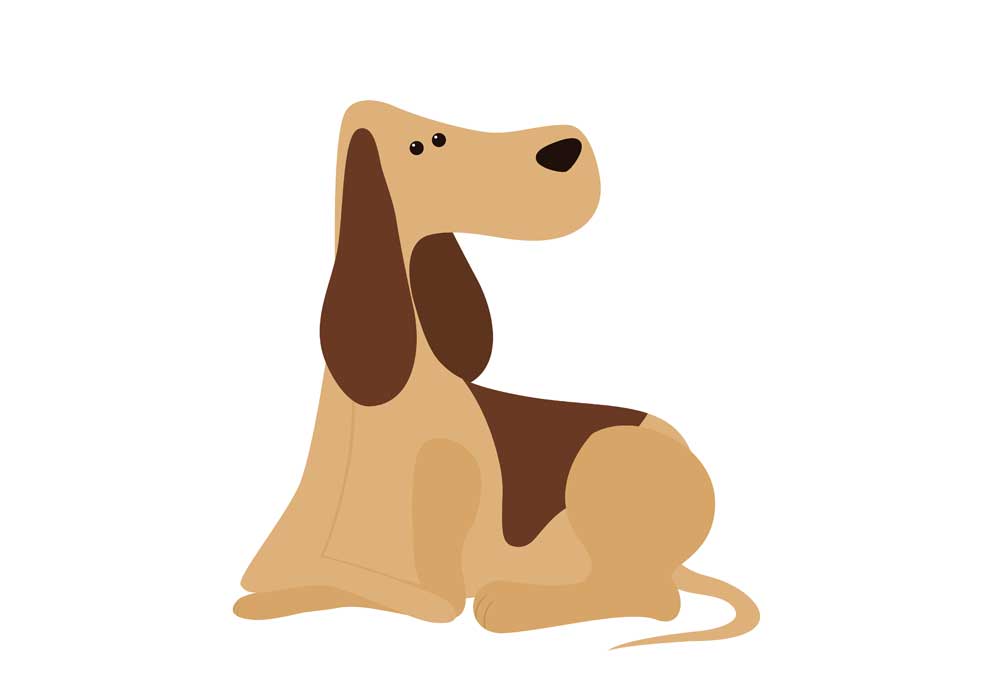 Brown Spaniel Dog with Long Ears Clip Art | Dog Clip Art Pictures