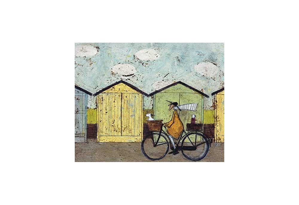 Dog Poster Art by Sam Toft Titled 'Off for a Breakfast' | Dog Posters and Prints