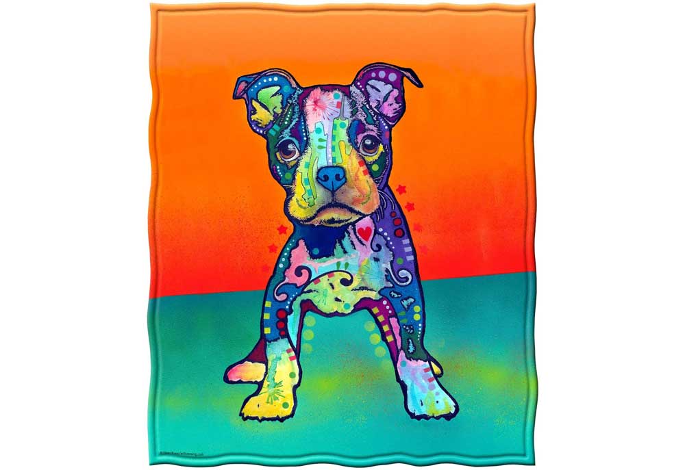 Blanket with Dean Russo Puppy Art | Dog Posters Art Prints