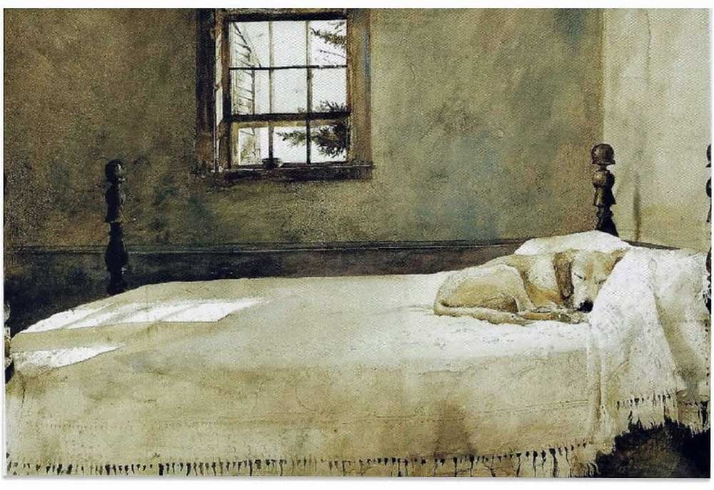 Dog Art Print Master Bedroom by Andrew Wyeth | Dog Posters and Prints