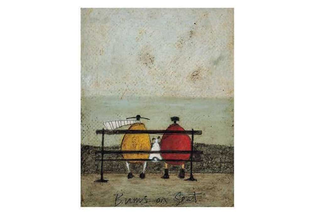 Dog Art Print 'Bums on Seat' by Sam Toft | Dog Posters and Prints