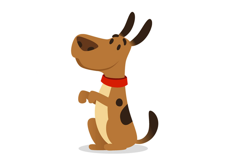 Clip Art of Begging Dog | Dog Clip Art Images