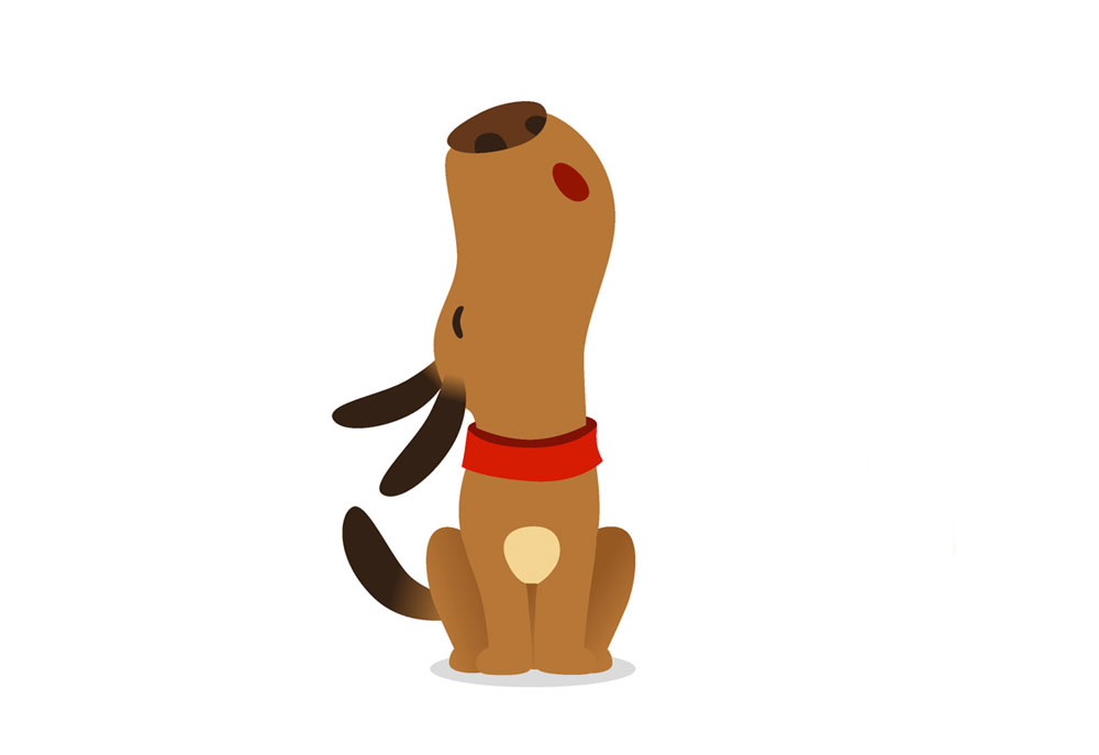 Clip Art of Cute Dog Howling | Dog Clip Art Pictures