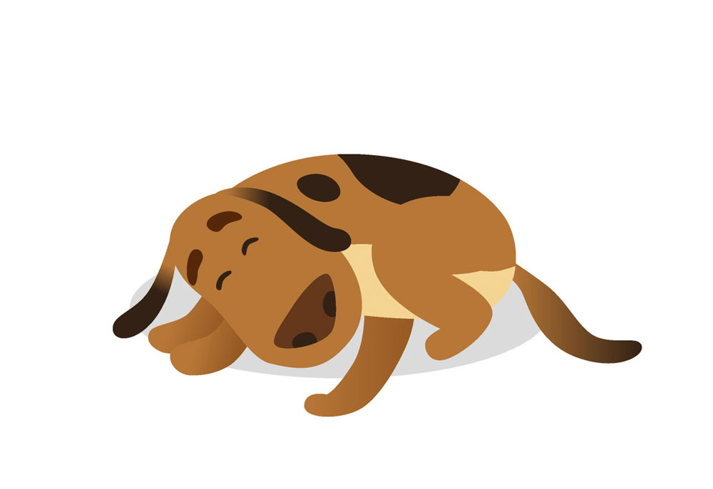 Cartoon Clip Art of Sleeping Dog | Dog Clip Art Images