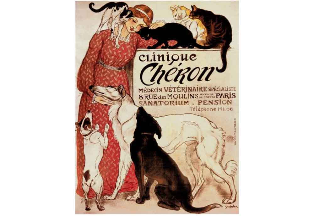 Vintage Dog Art Print Clinique Cheron | Dog Posters Art Prints