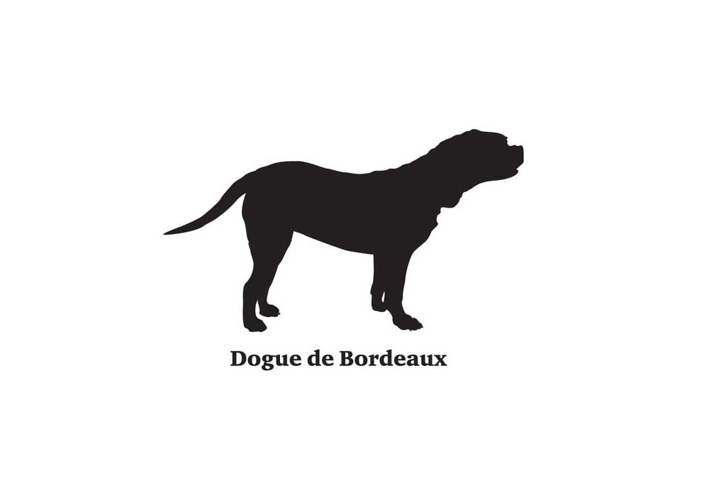 Clip Art Silhouette of de Bordeaux Dog | Dog Clip Art