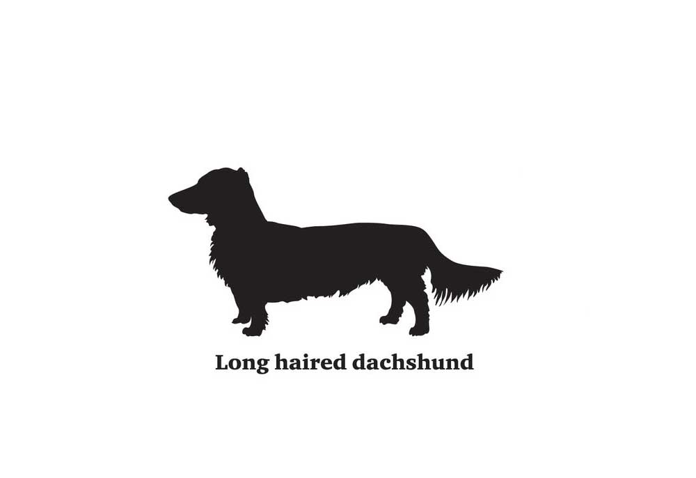 Dog Clip Art Silhouette of a Long Haired Dachshund Dog | Dog Clip Art Pictures