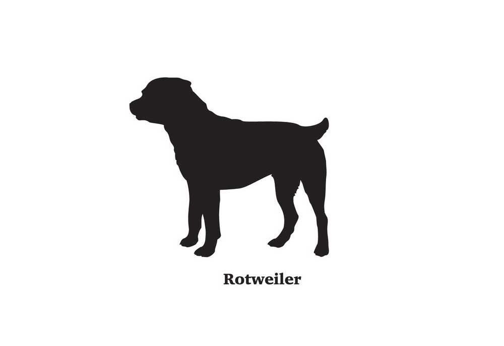 Dog Clip Art Silhouette of Rottweiler | Stock Dog Pictures Images