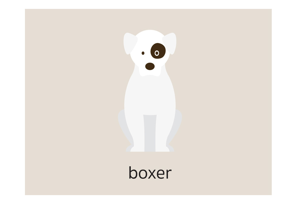Clip Art Image of Boxer Dog | Dog Clip Art Images