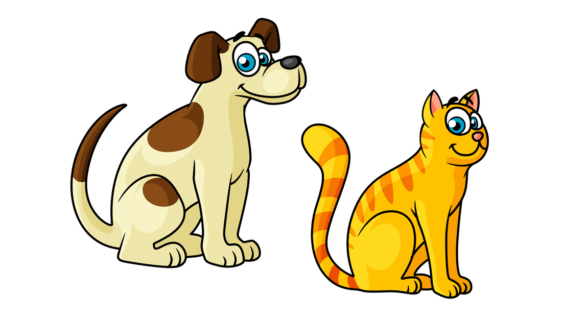 Clip Art of Cartoon Dog and Cat | Dog Clip Art Images