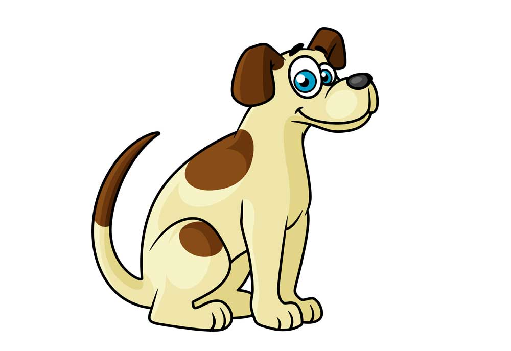 Dog with Brown Spots Blue Eyes Isolated on White Background | Dog Clip Art Pictures