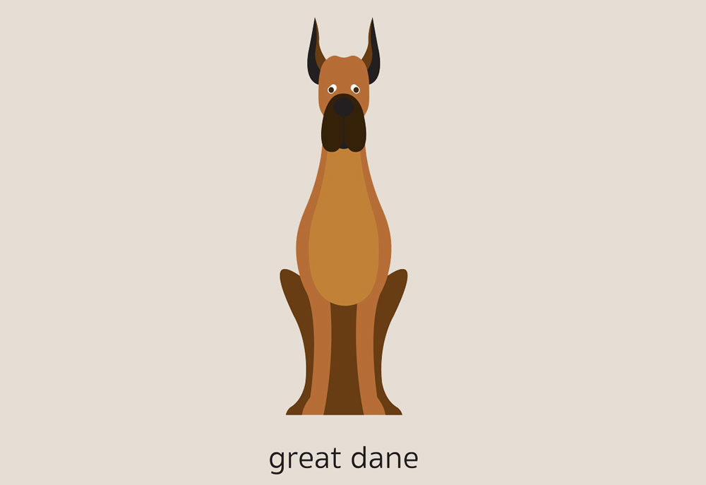 Clip Art of a Great Dane Dog | Dog Clip Art Pictures