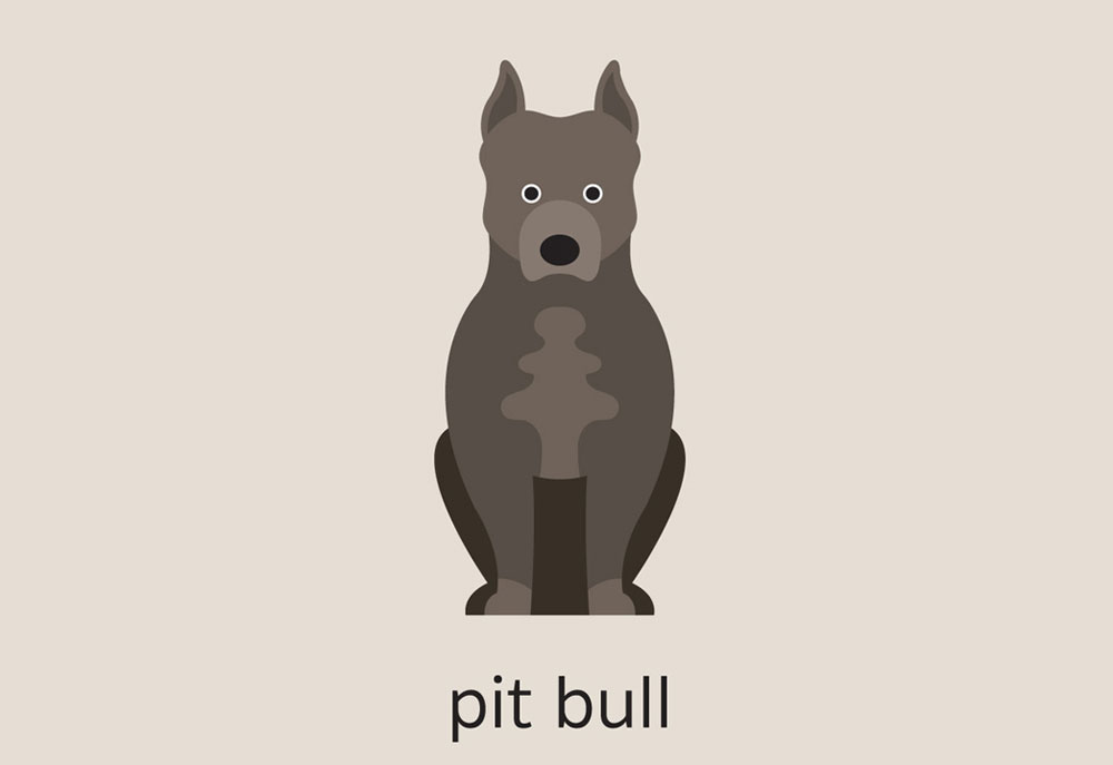 Clip Art of a Pit Bull Dog | Dog Clip Art Images