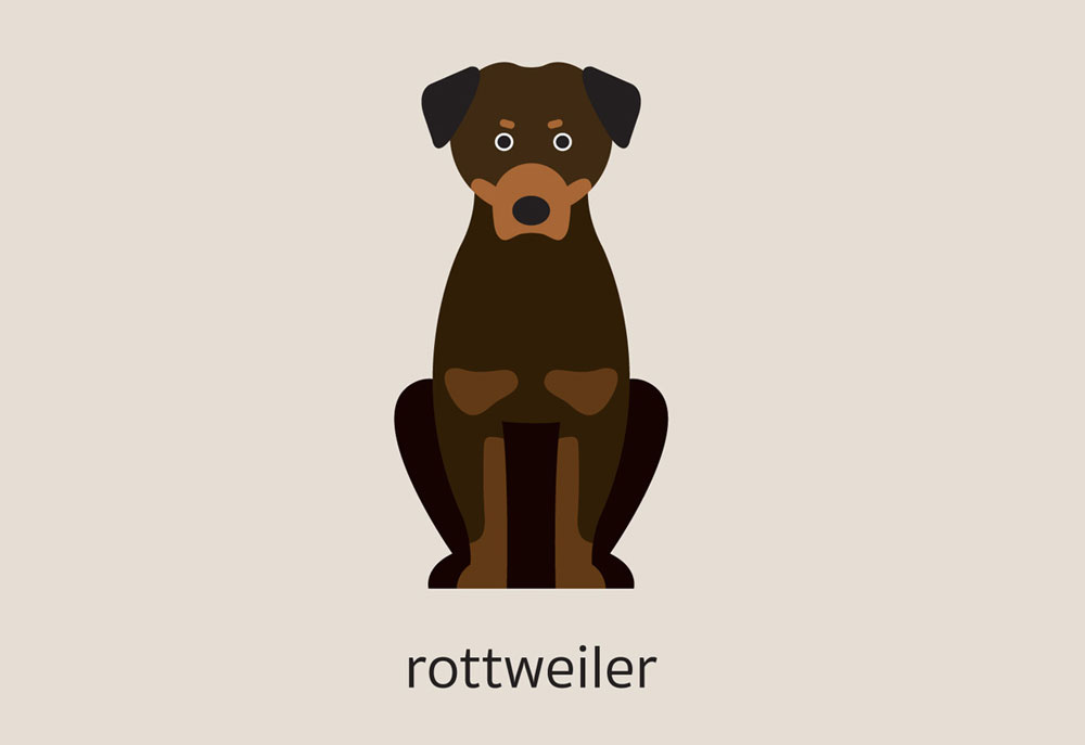 Clip Art of a Rottweiler Dog | Dog Clip Art Images