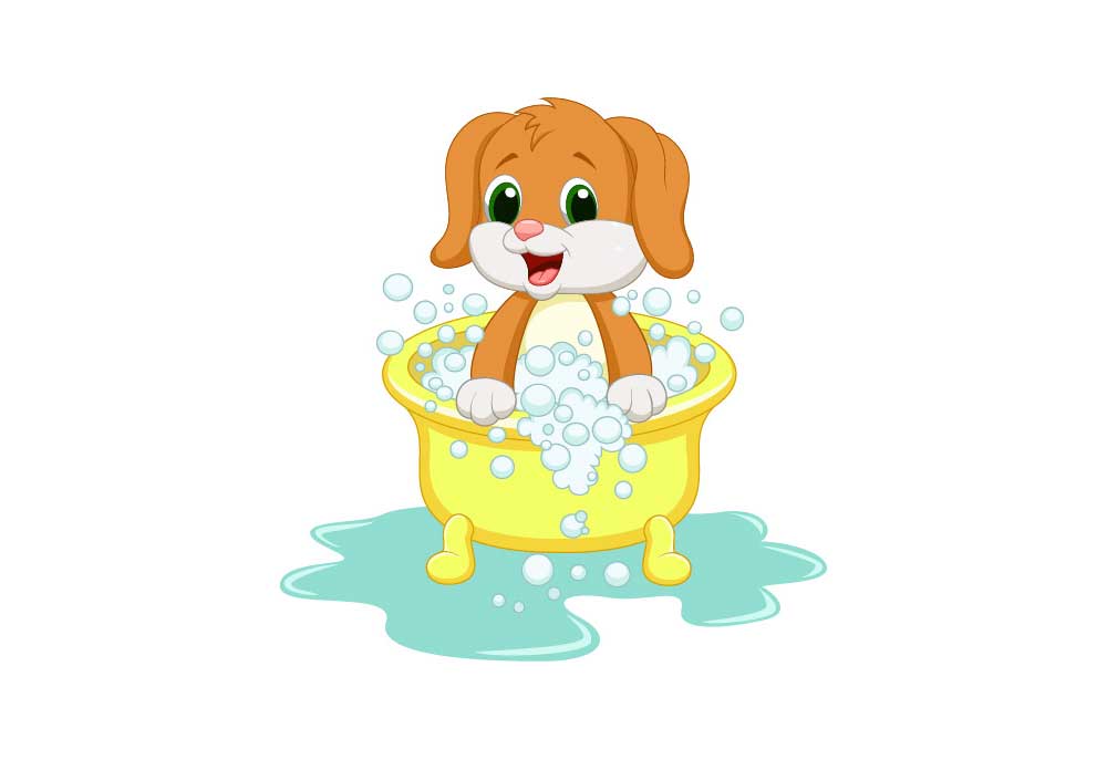 Cute Puppy Dog in Bath Clip Art | Dog Clip Art Images