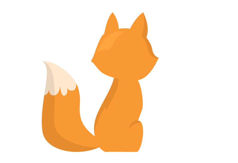 Clip Art of Red Fox Sitting | Dog Clip Art Images