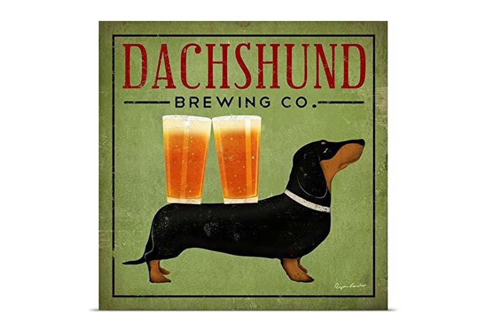 Dachshund Brewing Co. Art Print | Dog Posters Art Prints