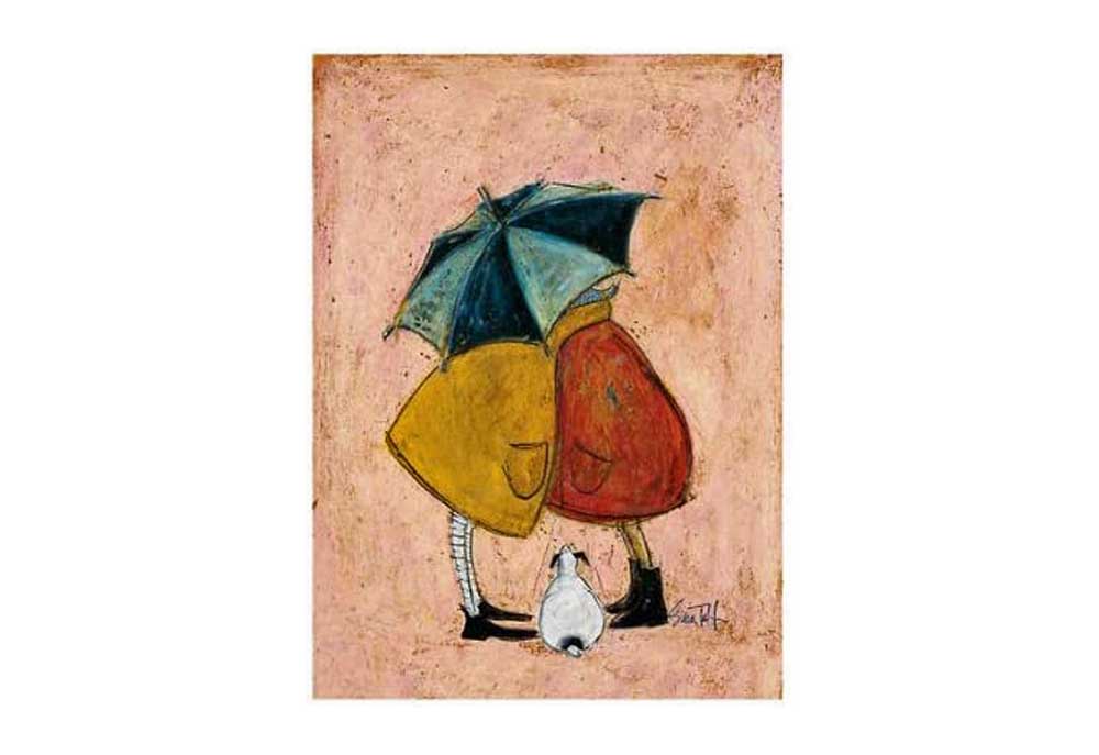 'A Sneaky One' Dog Art Print by Sam Toft | Dog Posters and Prints