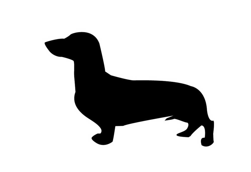 Clip Art Picture of a Standing Dachshund Dog with Big Eyes | Dog Clip Art Pictures
