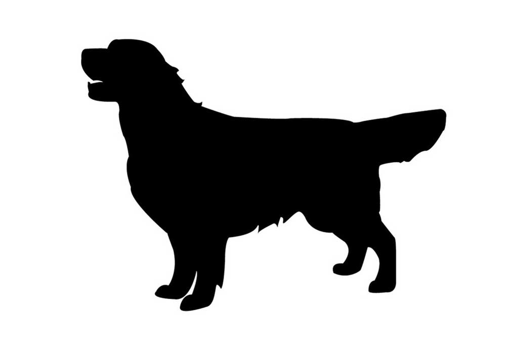 Dog Clip Art Silhouette of Golden Retriever | Stock Dog Pictures Images