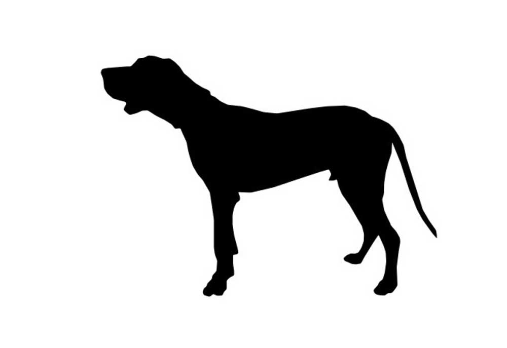 Clip Art Silhouette of a Hound Dog | Dog Clip Art Pictures