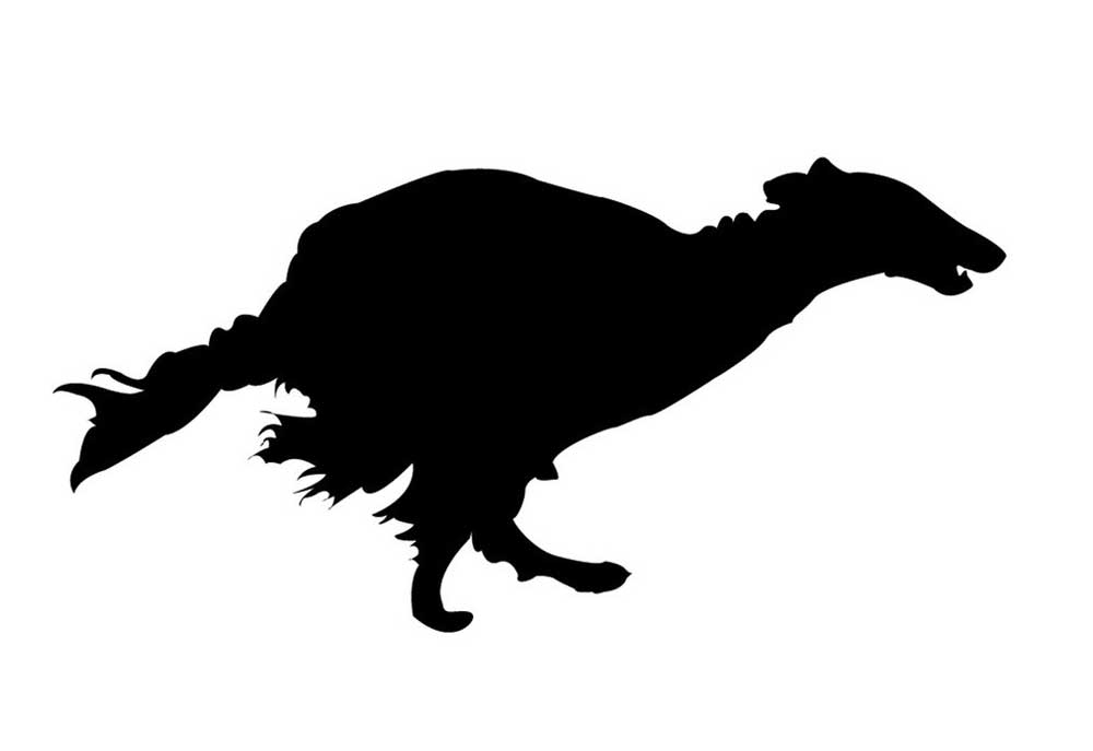 Silhouette of a Racing Dog | Dog Clip Art Images