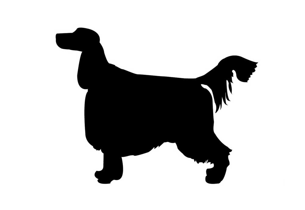 Silhouette of a Setter Dog Posed | Dog Clip Art Images