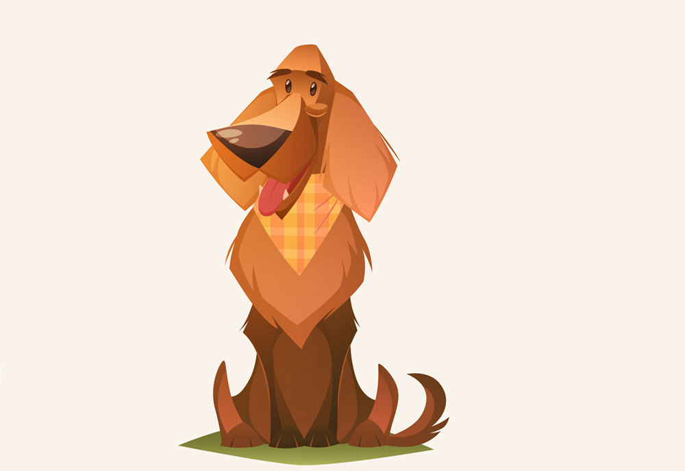 Clip Art of Large Brown Dog | Dog Clip Art Images