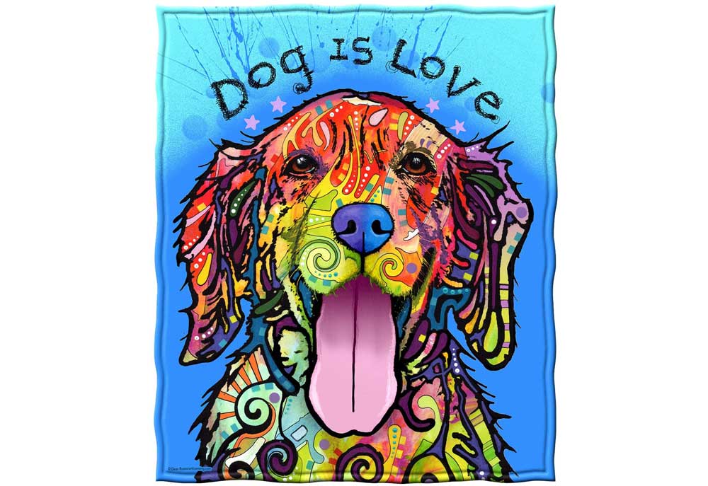 Blanket with Dog is Love Poster Art | Dog Posters Art Prints