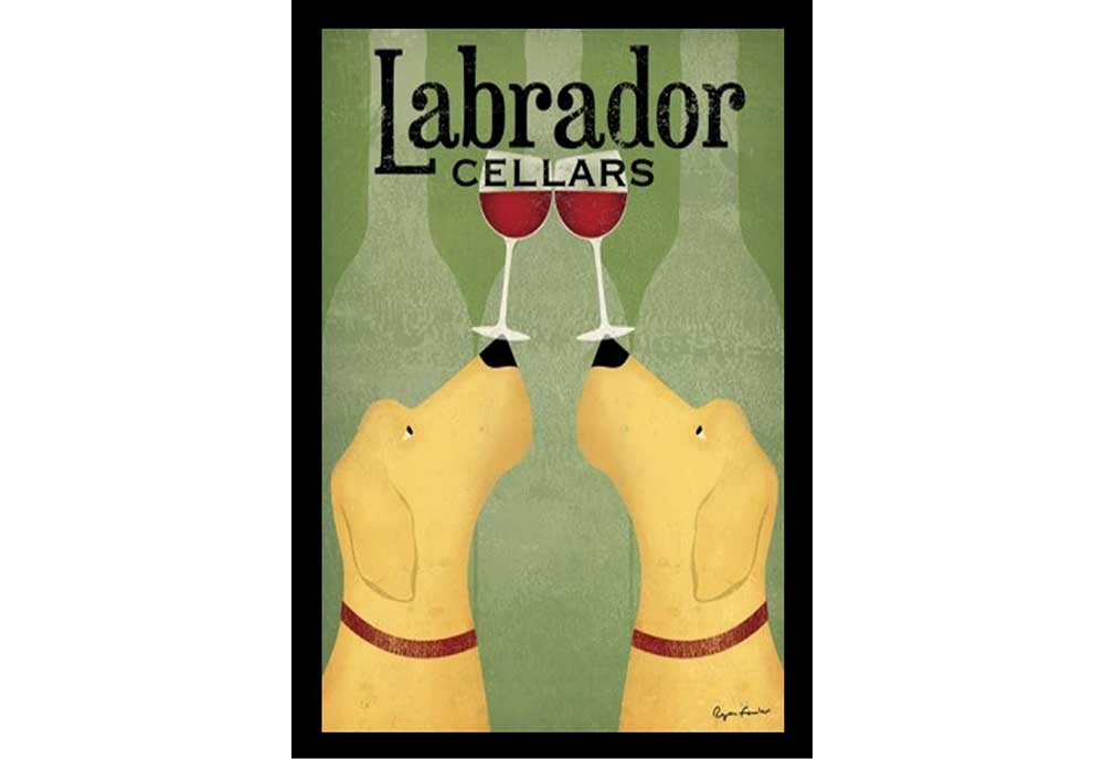 'Labrador Cellars' Dog Poster Art by Ryan Fowler | Dog Posters and Prints