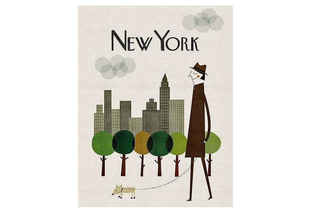 Dog Poster Gomez New York | Dog Posters Art Prints