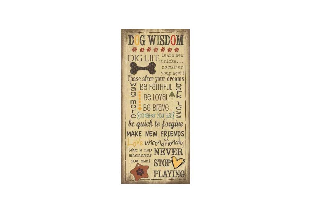 Wisdoms for a Good Life Dog Poster | Dog Posters Art Prints