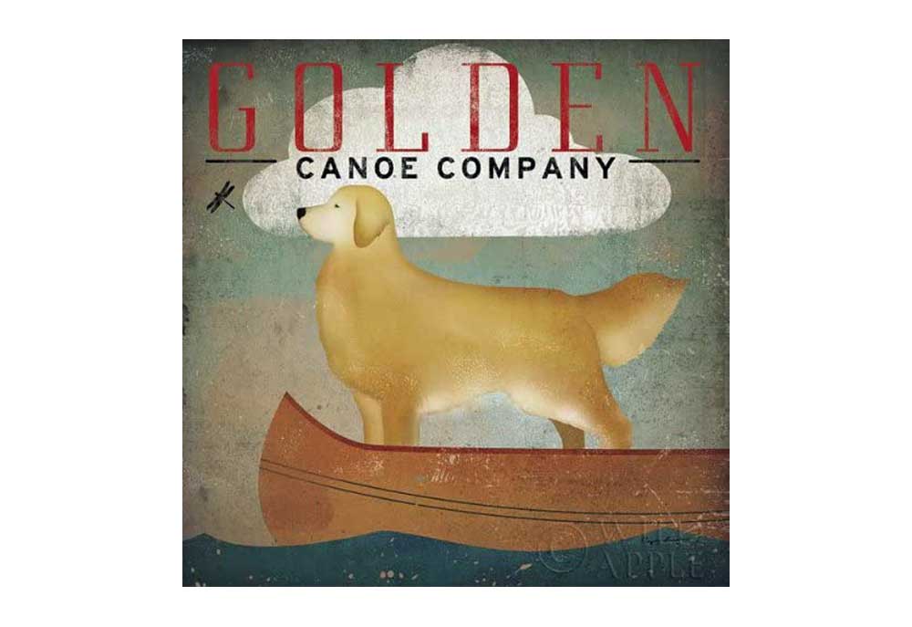 Dog Poster 'Golden Canoe Company' by Ryan Fowler | Dog Posters and Prints