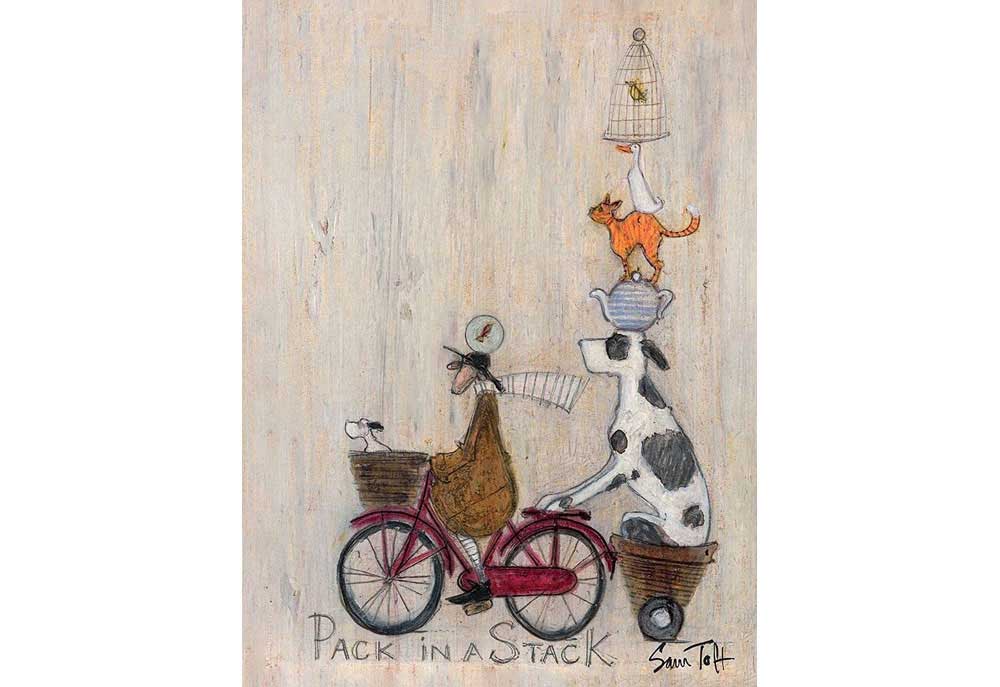 Sam Toft Pack in a Stack Poster | Dog Posters Art Prints