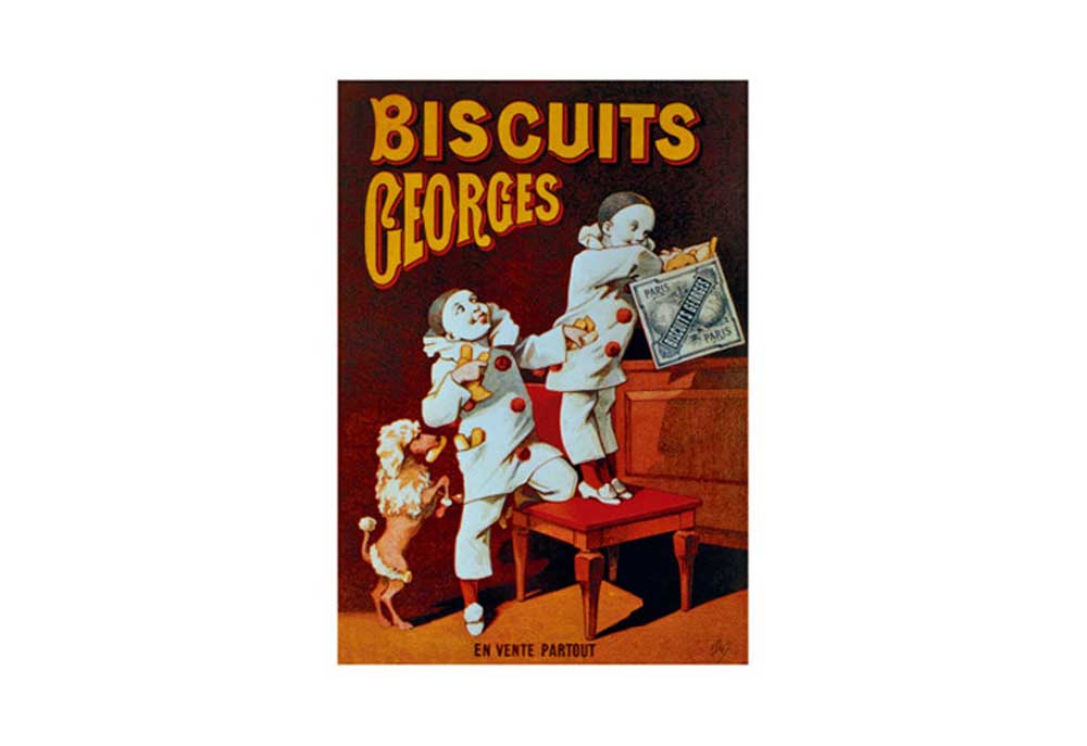 Vintage Poodle Poster Biscuits Georges | Dog Posters Art Prints