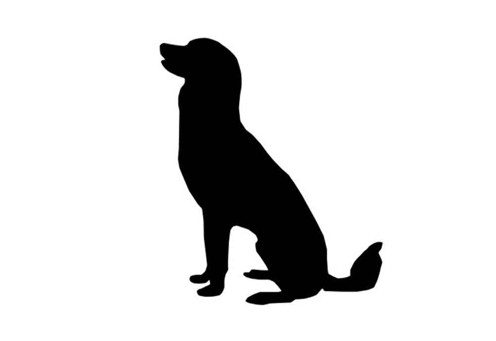 Silhouette Clip Art Large Dog Sitting | Dog Clip Art Images