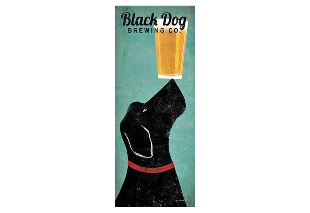 Black Dog Brewing Co. Art Print | Dog Posters Art Prints