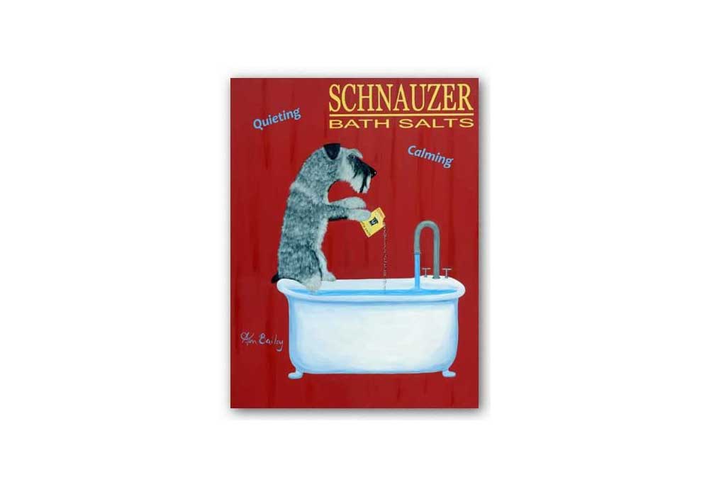 Schnauzer Bath Salts Poster Print | Dog Posters Art Prints