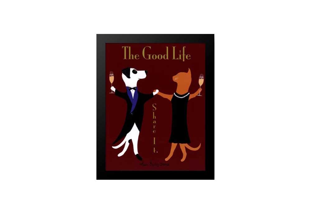 Dog Cat Dancing The Good Life Art Print Poster