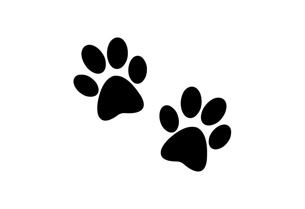 Clip Art of Two Dog Paw Prints | Dog Clip Art Images
