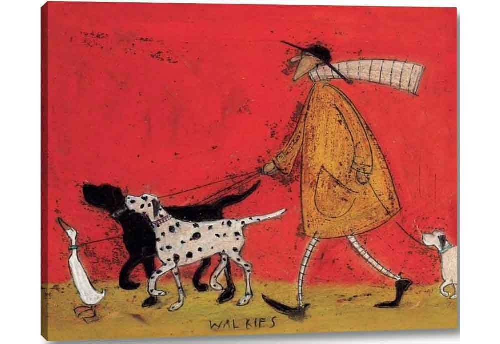 Dog Poster Walkies by Sam Toft | Dog Posters Art Prints